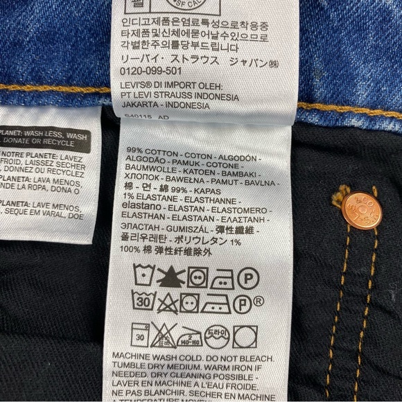 Levi's 502 x Justin Timberlake Fresh Leaves Jeans Men's 34x32 Blue Distressed - Picture 12 of 15